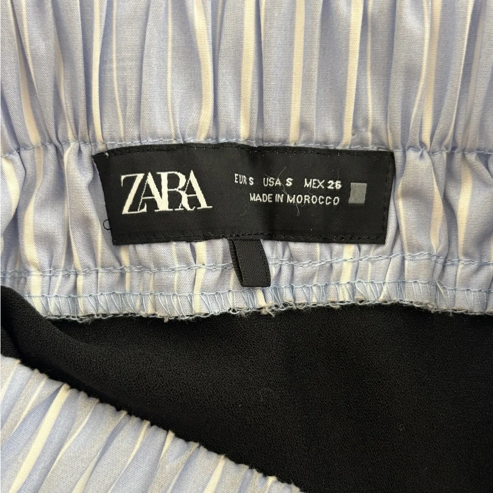 Zara Boxer Contrast Column Midi High waisted Maxi Skirt Black Size Small.